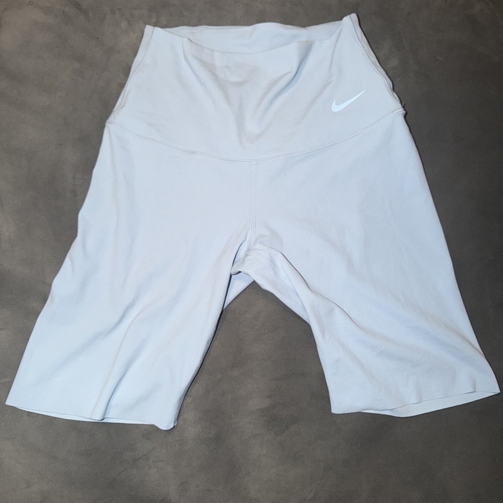 NWT Nike Zenvy High-Rise 8" Light Blue Biker Shorts Dri-FIT Sz Women's XS